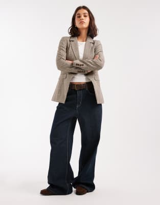 Miss Selfridge Cinch Blazer In Multi