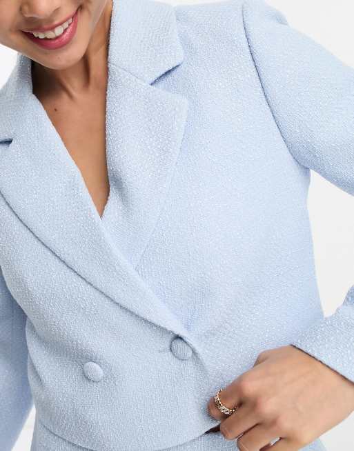 Light blue hotsell boucle coat