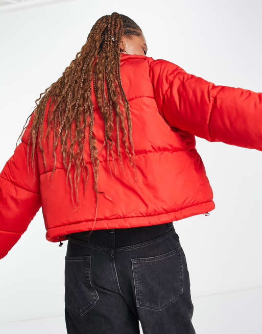 Asos red puffer jacket best sale