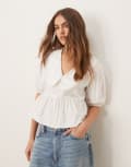 [Miss Selfridge] Miss Selfridge collared blouse in white 4 White