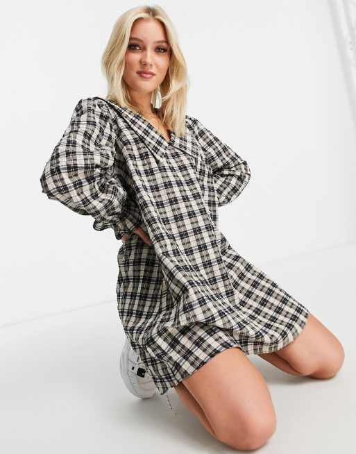 Plaid 2024 smock dress