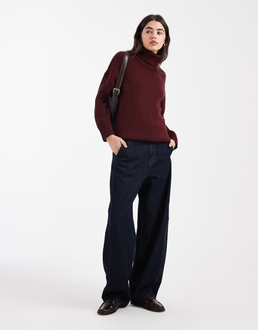 Miss Selfridge - Coltrui met split in de zoom in paars, 3 van 4