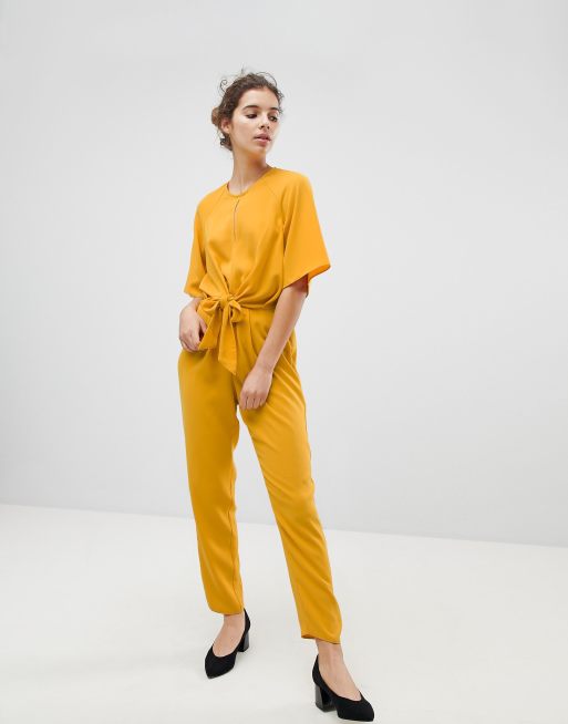 Miss Selfridge - Combinaison nouée sur le devant