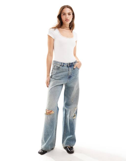 Miss Selfridge - Confezione da 2 body nero e avorio con scollo rotondo e finiture in pizzo, 2 di 4
