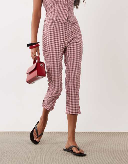 Miss Selfridge - conjunto de corte sastre capri a cuadros vichy rojos, 3 de 5