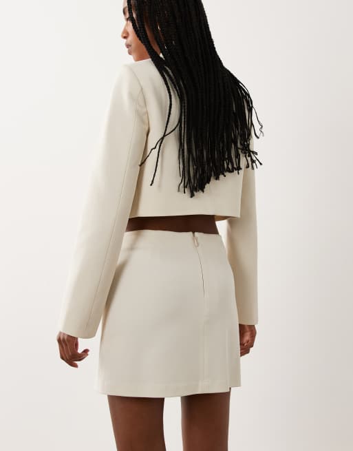 Miss Selfridge - conjunto de falda corta en marfil, 5 de 5