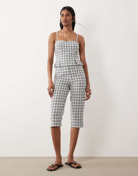 Miss Selfridge - Conjunto de sastre a cuadros vichy bordados - view 1