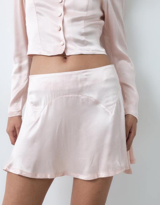 Miss Selfridge coordinato con minigonna svasata in satin, 3 di 5