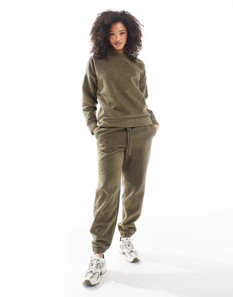 Miss Selfridge - Coordinato kaki scuro con fodera in pile - view 1