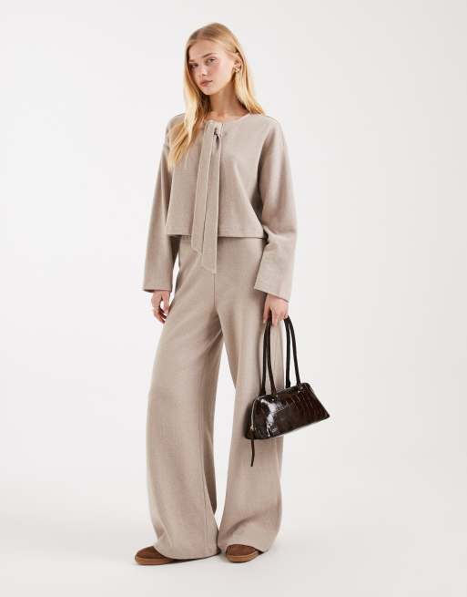 Miss Selfridge - Coordinato spazzolato color avena