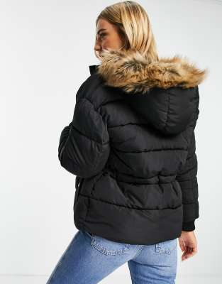 miss selfridge black puffer jacket