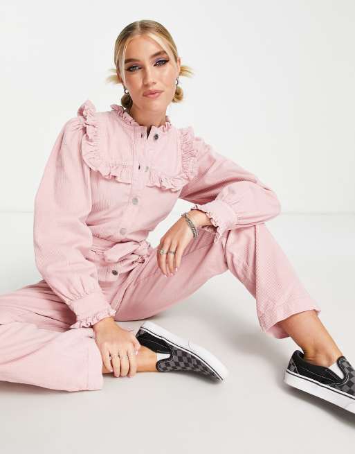 Asos pink best sale denim boiler suit