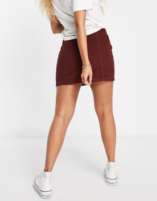 Topshop cord zip skirt sale