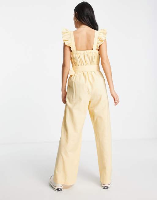 Miss selfridge store yellow jumpsuit