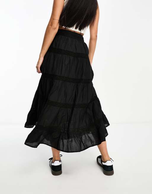 Asos cotton maxi skirt best sale