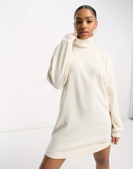 Cozy White Sweater Dress