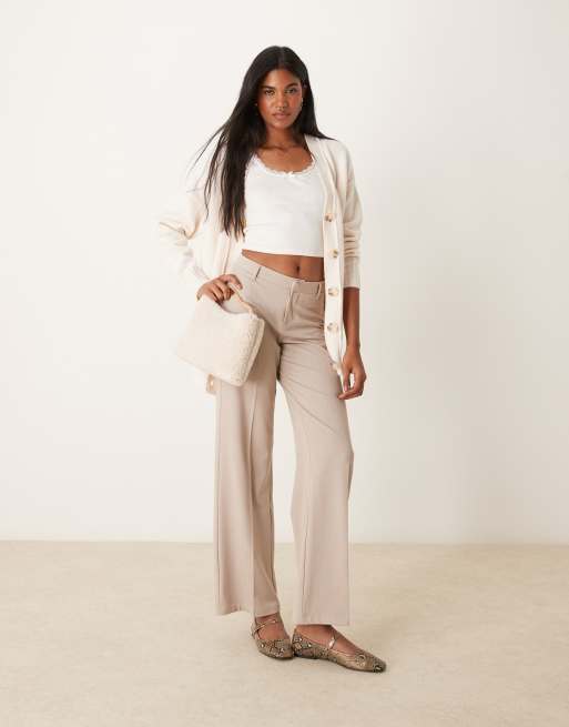 Miss Selfridge - Cremehvid mellemlang cardigan med sømdetaljer, 3 af 4