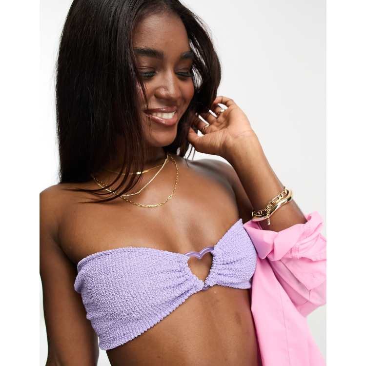 Lilac store bandeau bikini