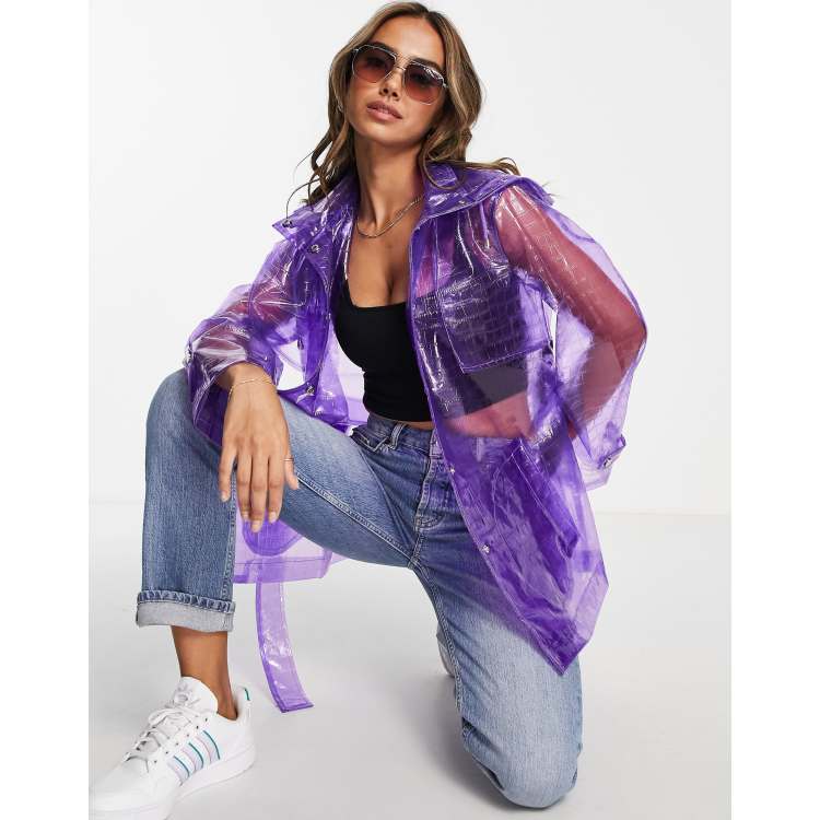 Purple transparent shop jacket
