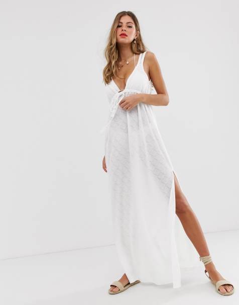 Miss Selfridge crochet halter maxi - view 1