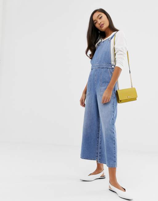 Wide leg best sale cropped dungarees