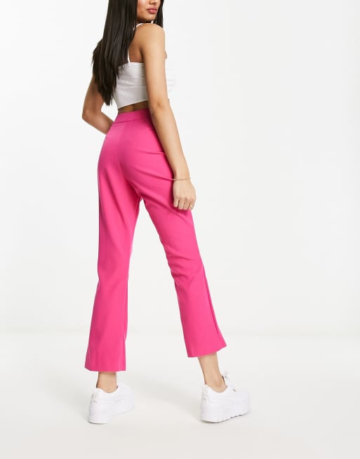 Hot pink flare store pants