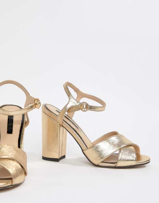 Miss selfridge gold sales heels