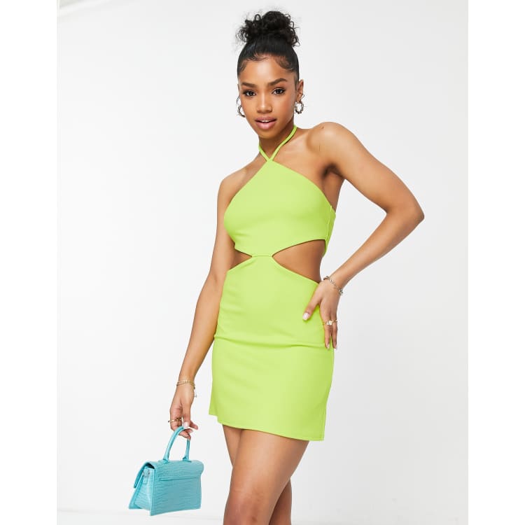 Lime green 2025 strappy dress