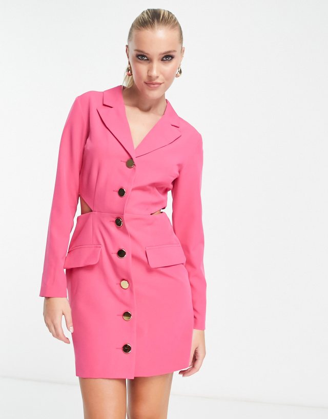 Miss Selfridge - cut out tailored dress in pink