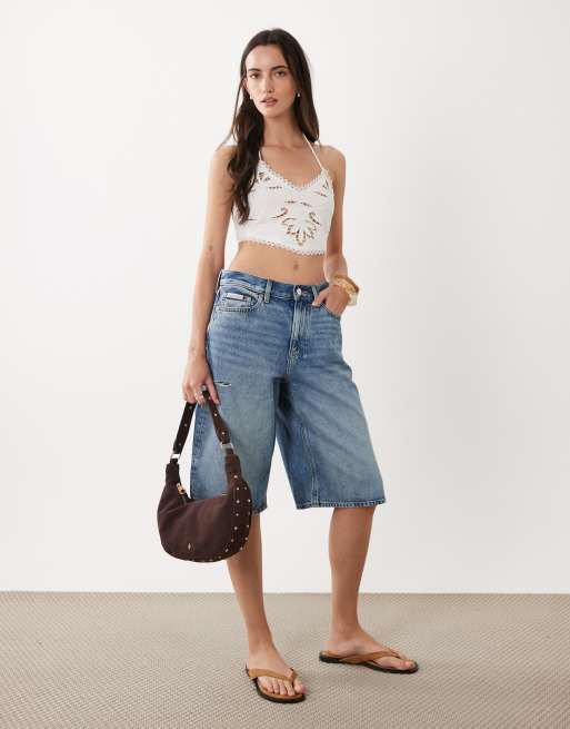 Miss Selfridge cut work bra top in cream, 2 of 4