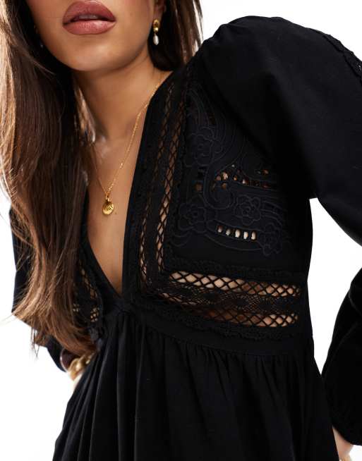 Miss Selfridge cut work detail mini dress