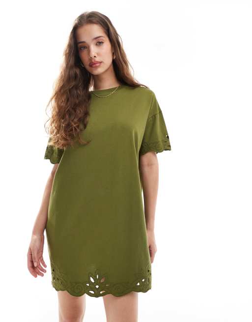 green emerald velvet dress Women's Hudson T-Shirt Dress Olive Green | Fair Trade main image 1