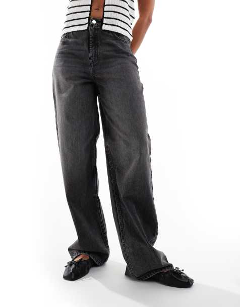 Miss Selfridge – Czarne luźne jeansy - view 1