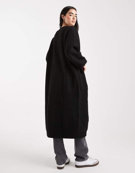 Miss Selfridge – Czarny kardigan maxi, 3 z 4