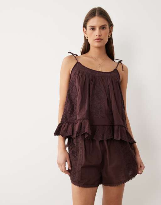 Miss Selfridge – Czekoladowy zestaw z haftowanym wzorem, 3 z 3