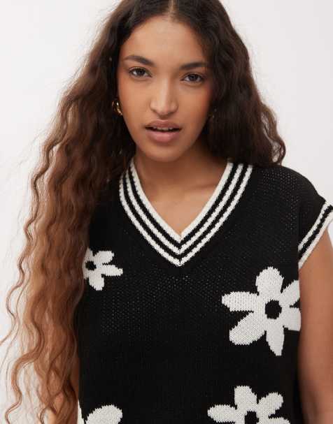 Miss Selfridge - Débardeur en maille à fleurs - view 1
