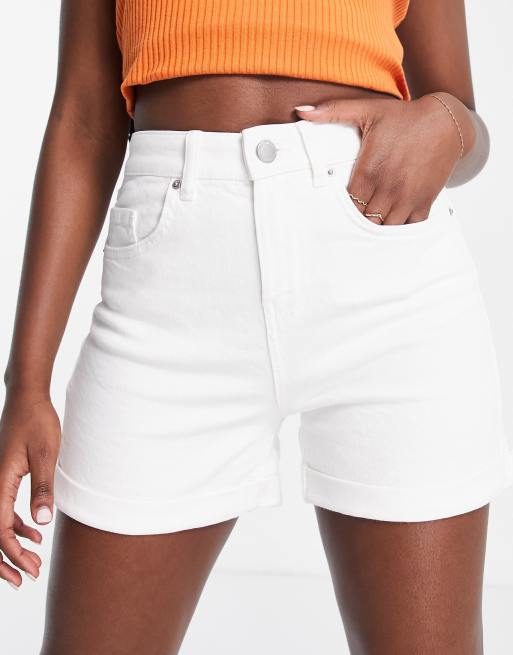 White boyfriend cheap jean shorts