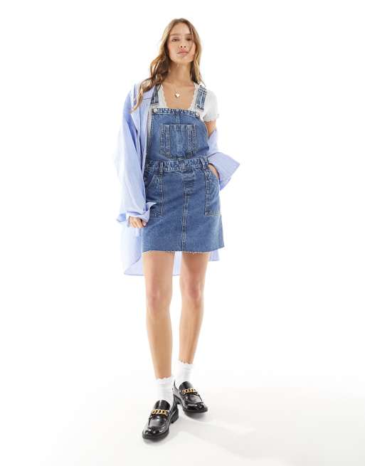 Miss selfridge denim pinafore hot sale