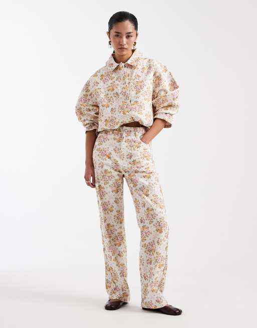 Miss Selfridge - Denim co-ord set met bloemenmotief, 3 van 3