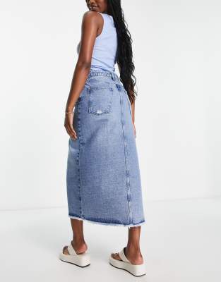 monki denim midi skirt