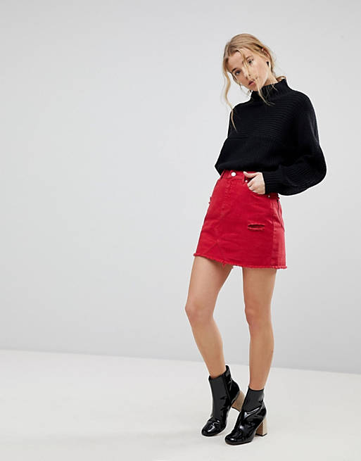 Miss Selfridge Denim Mini Skirt