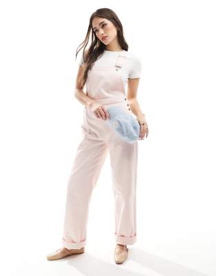 Miss Selfridge denim overalls in pink - view 1