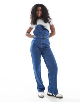 denim overalls-Blue