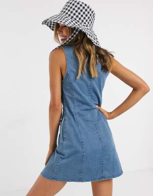 denim pinny dress