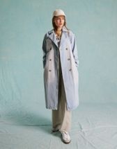 ONLY longline teddy coat in pale blue | ASOS