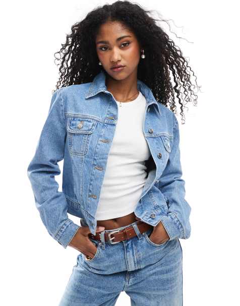 Miss Selfridge - Denim western jasje met pofmouwen - view 1