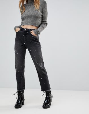 black diamante jeans