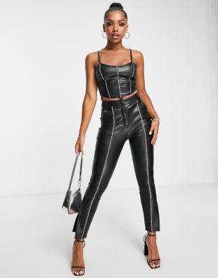 miss selfridge leather pants