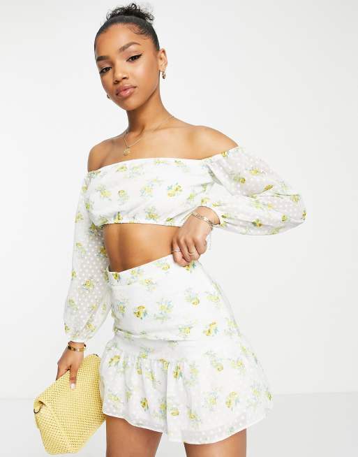 Ruffle skirt shop and crop top