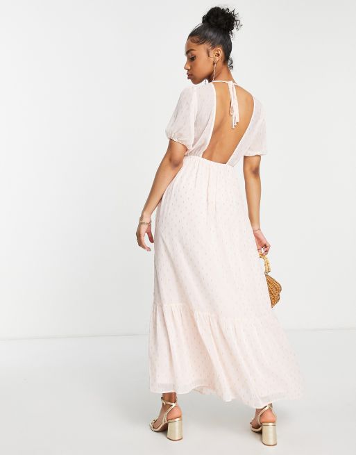 Blush plunge best sale maxi dress